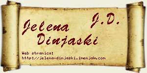 Jelena Dinjaški vizit kartica